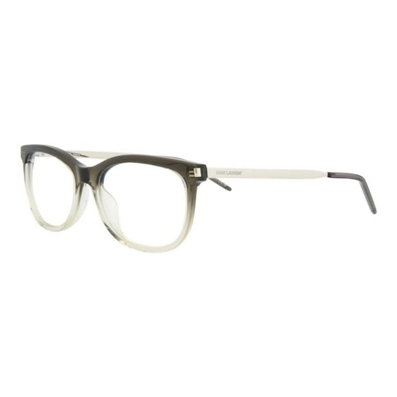 Saint Laurent Womens Round/Oval Grey Silver Transparent Fashion Designer Eyewear - Picture 1 of 4